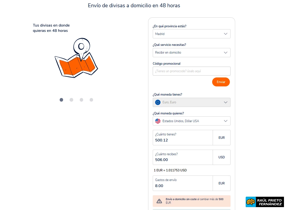 Cambiar euros a dólares