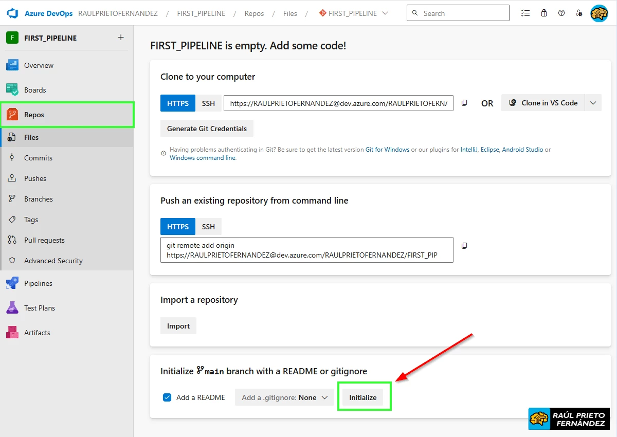 Primera Pipeline DevOps Azure