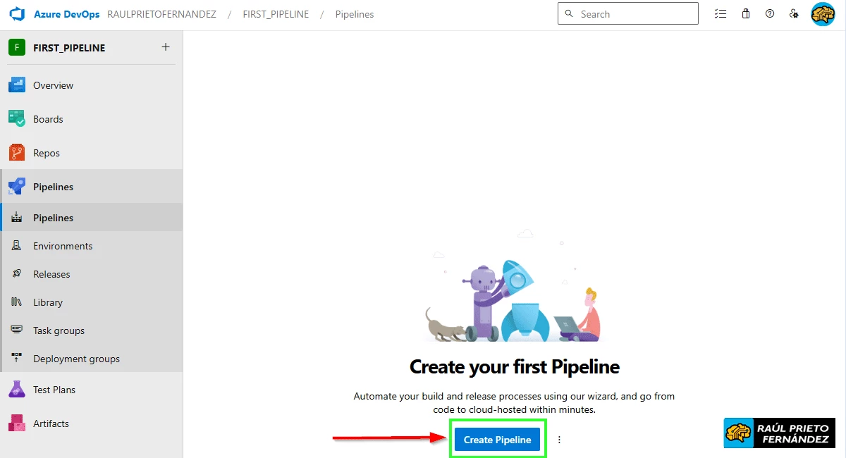 Primera Pipeline DevOps Azure