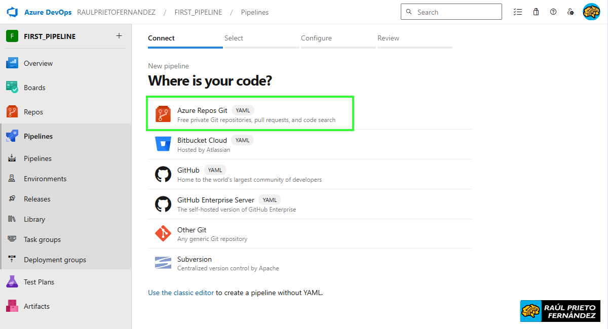 Primera Pipeline DevOps Azure