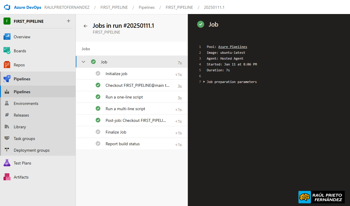 Primera Pipeline DevOps Azure
