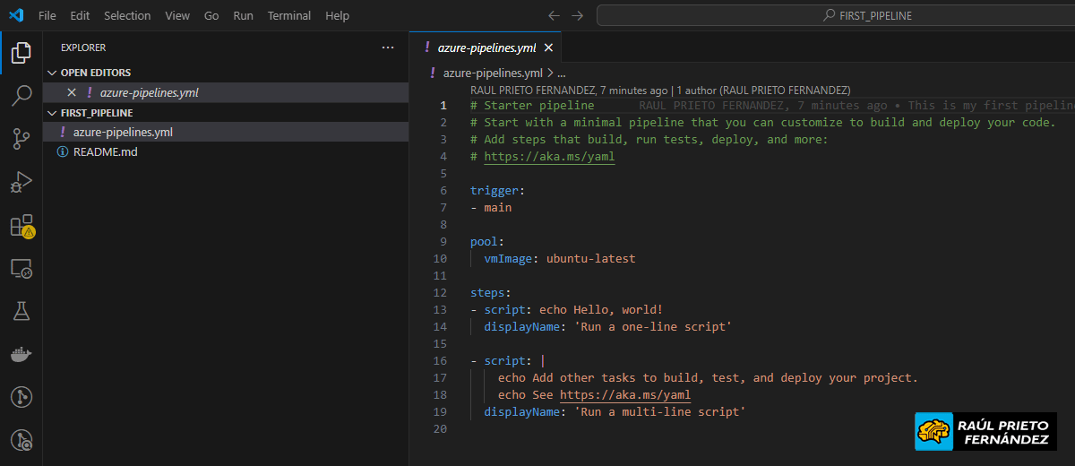 Primera Pipeline DevOps Azure