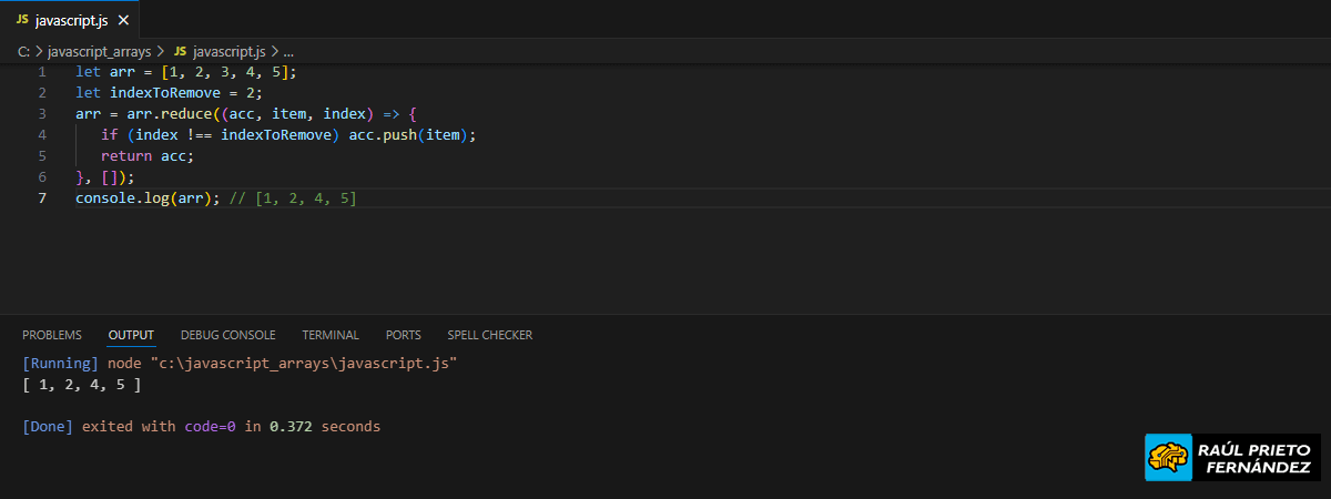 Eliminar un elemento en un array en Javascript