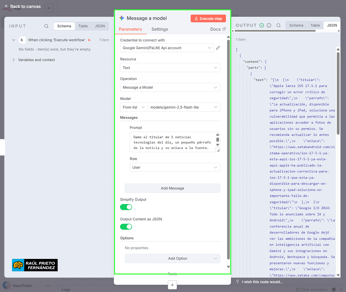 Workflow N8N e Inteligencia Artificial