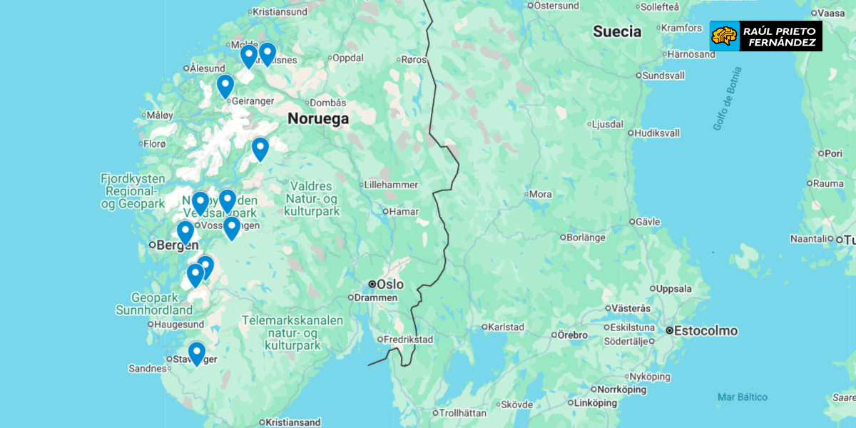 LAS CASCADAS MÁS FAMOSAS EN EL CENTRO Y SUR DE NORUEGA