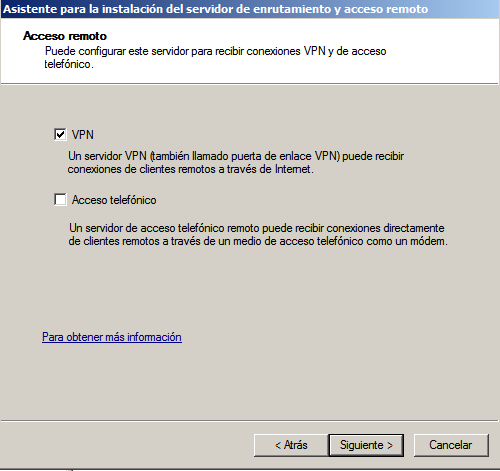 Servidor VPN PPTP Windows 2008r2