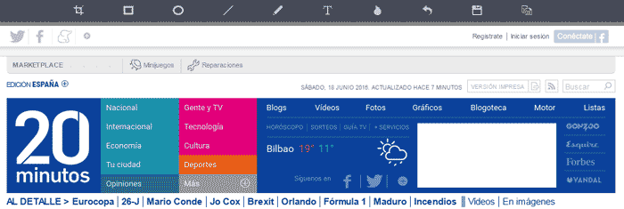 Screenshot Web Completa