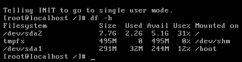 GRUB Single Mode Mantenimiento