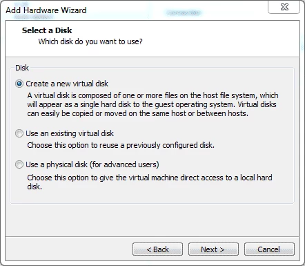 Disco nuevo VMware en caliente
