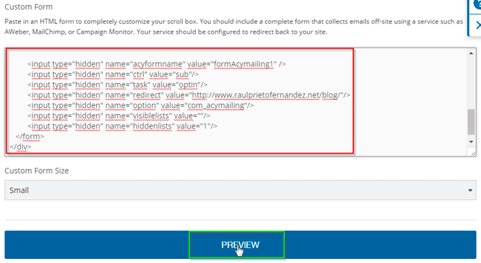 Integrar SumoMe con AcyMailing