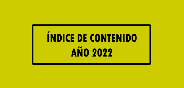 👉 Índice de contenido Año 2022