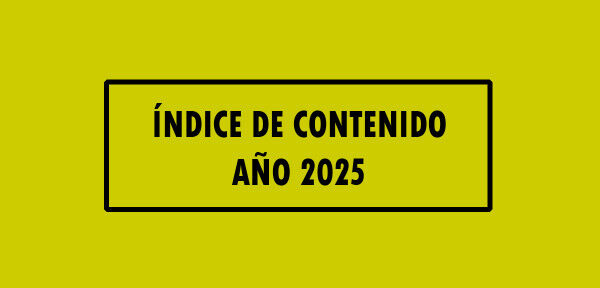 ▷ Índice de contenido Año 2025