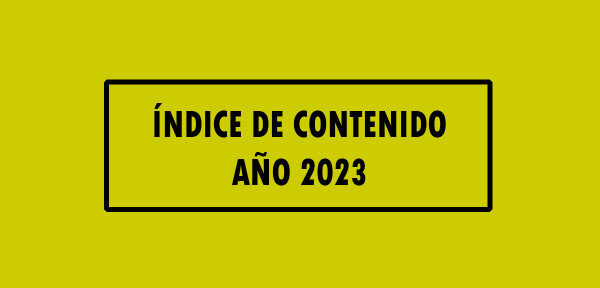 ▷ Índice de contenido Año 2023