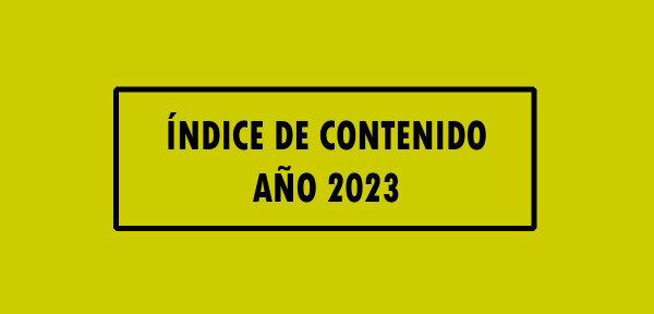 Índice de contenido Año 2023