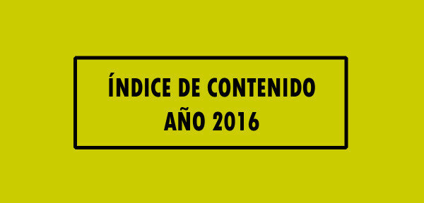 👉 Índice de contenido Año 2016