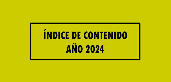 ▷ Índice de contenido Año 2024