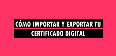 👉 Cómo importar y exportar tu certificado digital 🔥