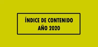 ▷ Índice de contenido Año 2020