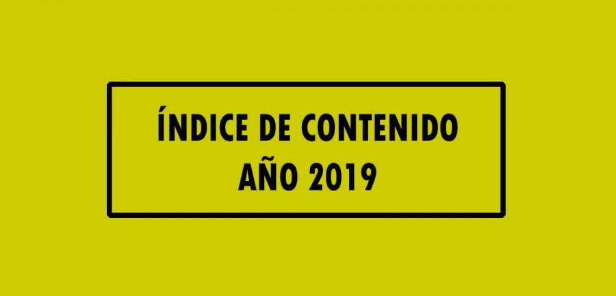 👉 Índice de contenido Año 2019 🔥