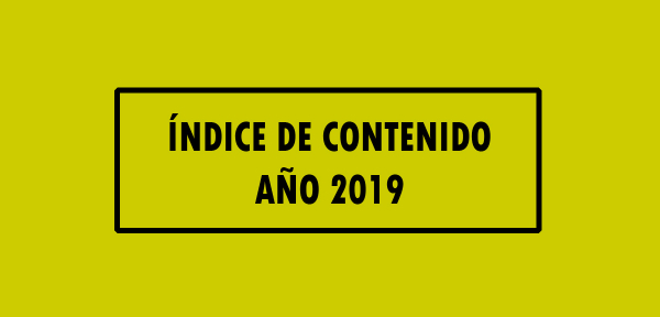 👉 Índice de contenido Año 2019